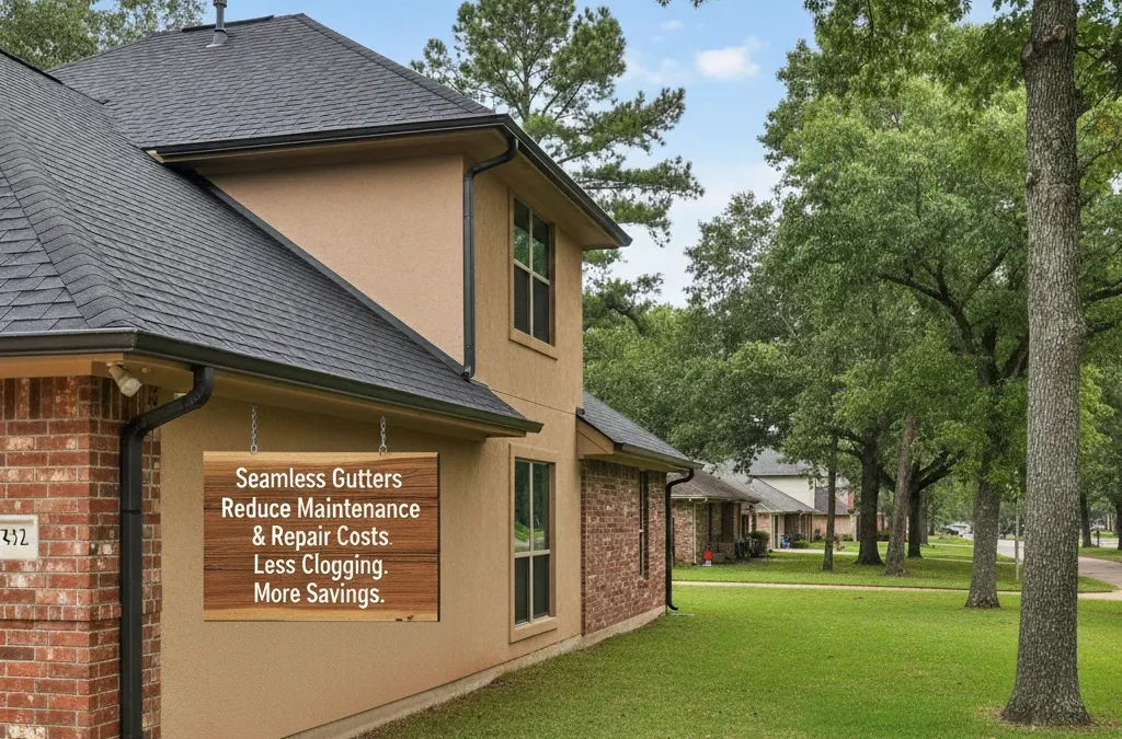 Why Seamless Gutters in Huntsville, TX Reduce Maintenance and Repair Costs